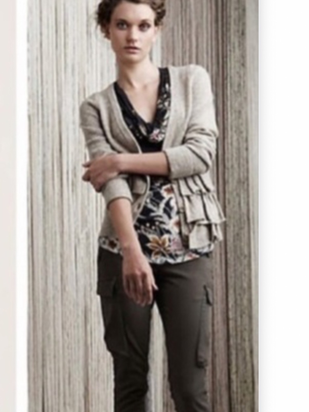 Moth by Anthropologie Split Design Wool Cardigan